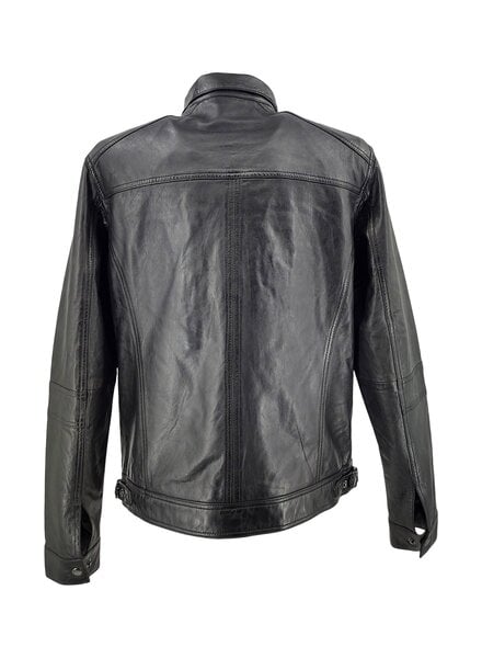 AIM Heren Leren jas M011 zwart