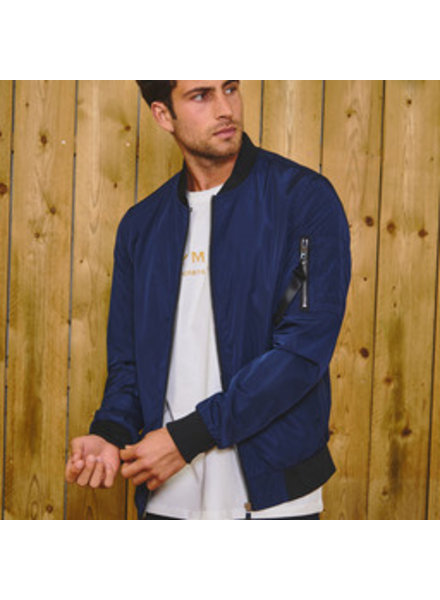 Heren Bomberjack cobalt blauw