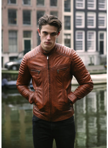 Leather City Leren jasje heren R bruin