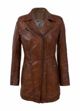 Carlo Sacchi Dames leren jas Sofia brandi