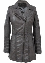 Dames leren jas Sofia2 grijs