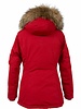 Attentif   Dames winterjassen Parka 2 kort rood met bontkraag