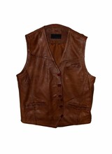 Leather City Dames Leren gilet bruin