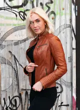 Leather City Leren jas dames bruin sc