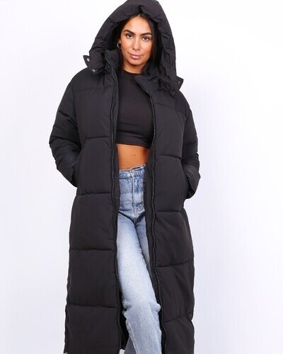 Vrouwen Gilets Oversized Lange Winterjas Gewatteerde Vest Mouwloze Hooded Warme Donsjas Dames Body Warmer Met Zakken Donsjack Gewatteerde Outdoor Jas Parka Uitloper, Zwart, 3XL