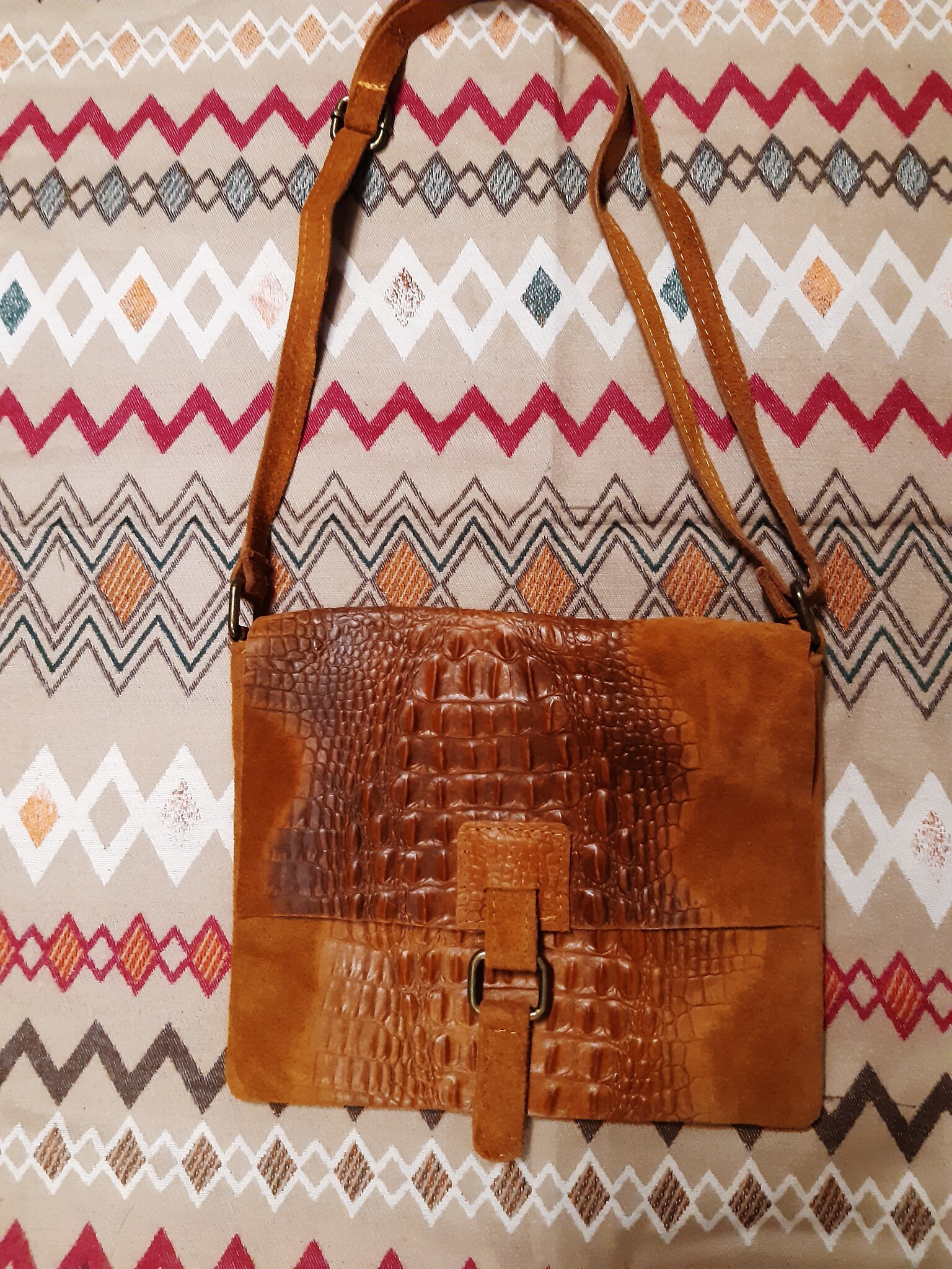 Echt leren tas dames bruin Leather City