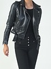 Dames imitatie leren biker zwart