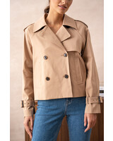 Trenchcoat dames kort beige