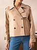 Attentif   Trenchcoat dames kort beige