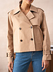 Attentif   Trenchcoat dames kort beige