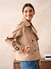 Attentif   Trenchcoat dames kort beige