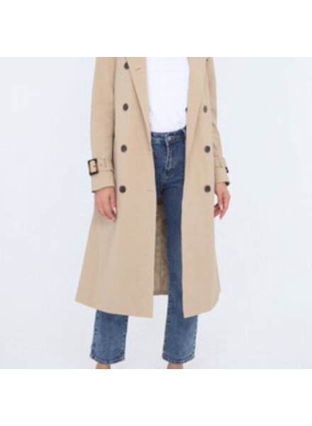 Attentif   Trenchcoat dames beige met bandje