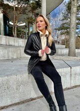 Leather City Grote maten dames leren jassen zwart