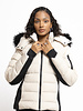 Winterjas dames kort zwart beige