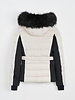 Winterjas dames kort zwart beige