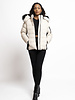 Winterjas dames kort zwart beige