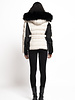Winterjas dames kort zwart beige