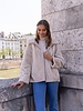 Attentif   Bontjas met capuchon dames taupe beige