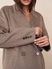 Attentif   Wollen jas dames extra lang Taupe