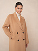 Attentif   wollen jas dames extra lang Camel