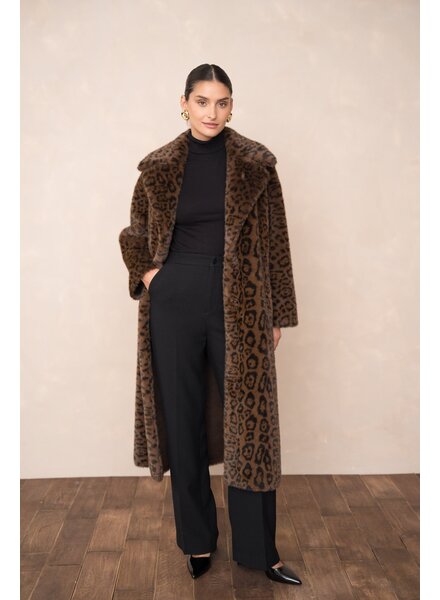 Laura Reversible lang bontjas leopard