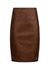 Leather City Echt leren rok dames cognac