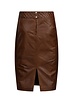 Leather City Echt leren rok dames cognac