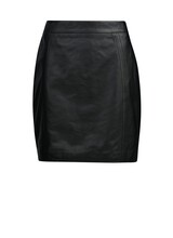 Leather City Echt leren kokerrok dames zwart