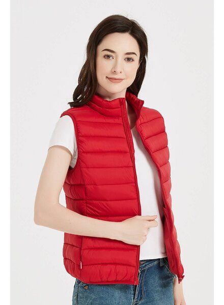 Bodywarmer dames rood