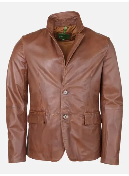 Leather City Leren blazer heren cognac
