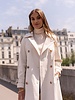Attentif Trenchcoat dames extra lang wit
