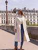 Attentif Trenchcoat dames extra lang wit