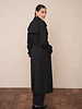 Attentif Trenchcoat dames extra lang zwart