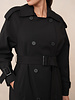 Attentif Trenchcoat dames extra lang zwart