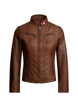 AIM Leren jasje dames bruin