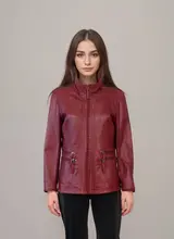 LVS Leren jas dames rood