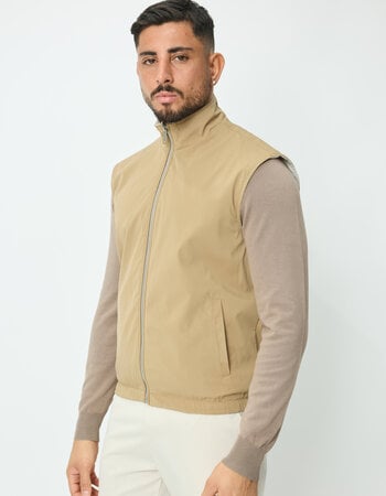 Reversible bodywarmer heren camel