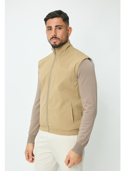 Reversible bodywarmer heren camel