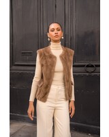 Attentif Bodywarmer dames donker camel