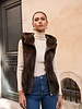 Attentif Bont bodywarmer dames donker bruin