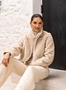 Attentif Bontjas dames kort beige
