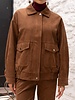 Attentif Dames imitatie Suede leren jas