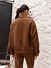 Attentif Dames imitatie Suede leren jas