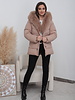 Winterjas dames met bont beige