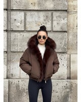 Winterjas dames kort  bruin
