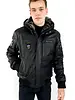 Leather City Heren leren winterjas zwart