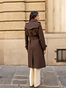Attentif Trenchcoat dames lang bruin