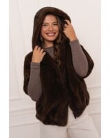 Bodywarmer dames donker bruin