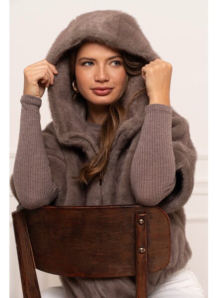 Bodywarmer dames taupe