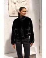 Attentif Bontjas dames kort zwart